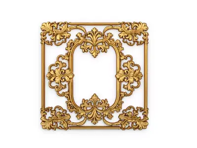 Plaster decorative frame ornament 17 3D model