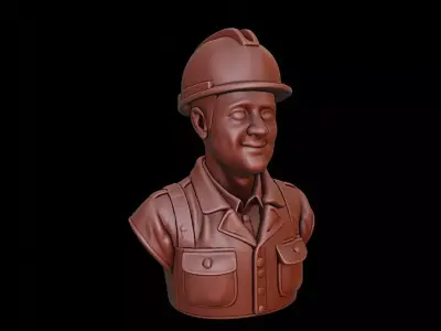 Engineer Bust 3D print model