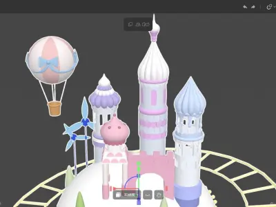Candy castle Free 3D model