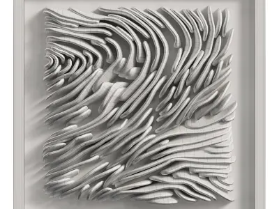 Coral Reef Waves Wall Decoration 3D model