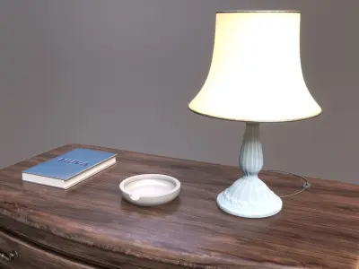 Vintage Wooden Dresser Cabinet 3D model