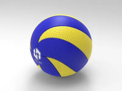 Volleyball ball Low-poly 3D model