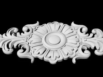 Central decor ornament for furniture 3D model 419