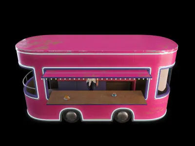 Trailer coffee shop 3D model by VardanVH