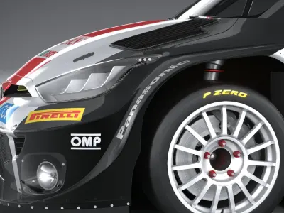 Toyota Yaris GR WRC 2022 LowPoly 3D model