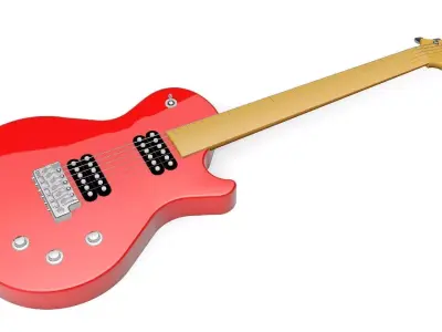 Electric guitar PRS  Gibson Les Paul Low-poly 3D model