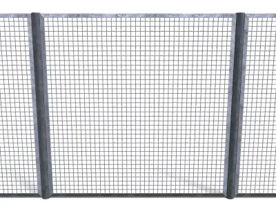 Low Poly Modular Fence 17 Low-poly 3D model