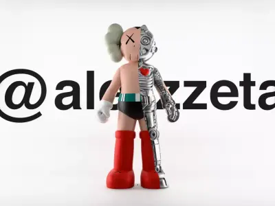 Kaws Astroboy Rise Mecha Core Textured Low-poly 3D model