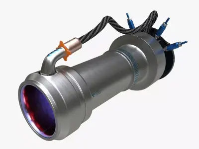 Ion thruster Low-poly 3D model