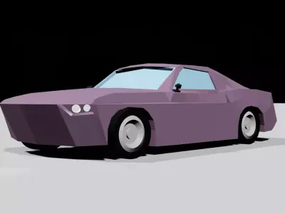 LOW POLY MUSCLE CAR Low-poly 3D model by gizem-koylu
