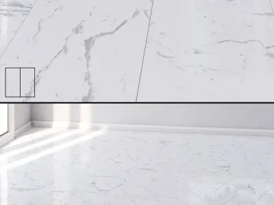 DrCG Black and White Marble Tile 97 3D model