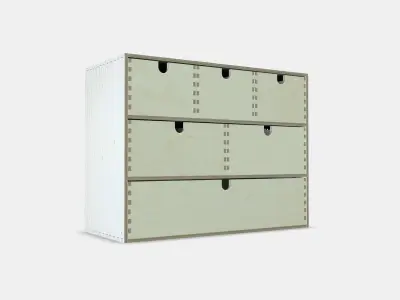 MOPPE Mini chest of drawers 1 Low-poly 3D model