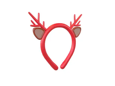 Elk Headband V1 002 Low-poly 3D model