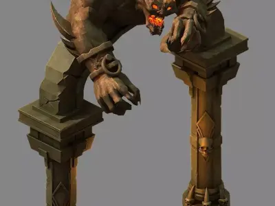 Stone Funeral Place - Sculpture 3D model