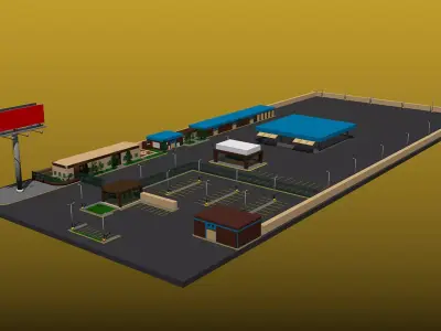 Coca Cola Company Low-poly 3D model