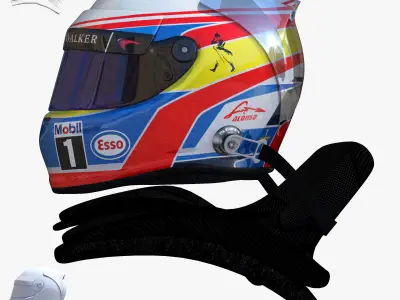 Alonso Helmet 2016 Low-poly 3D model