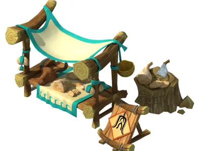 Game City - meat booth 3D model