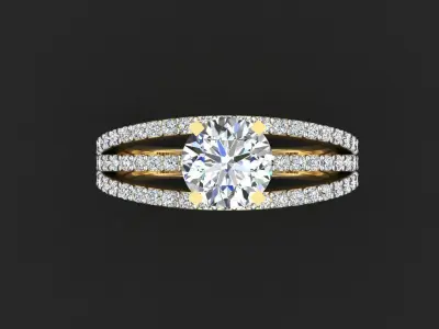 Luxury Engagement Ring 3D print model
