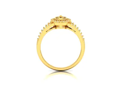 Solitaire Women Engagement Wedding Ring 3D print model