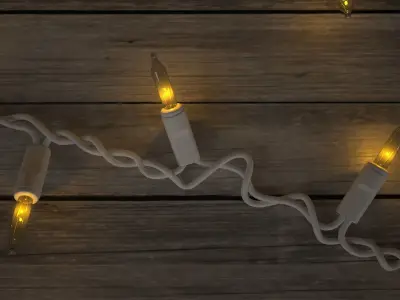 Strings Christmas Lights V2 Low-poly 3D model