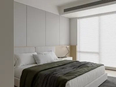 Bedroom interior scenes 3D model 7