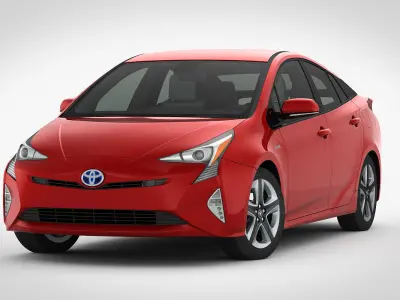 Toyota Prius 2016 detailed interior 3D model