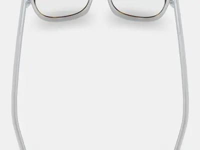 Durand Eyeglasses in Crystal with Oak Barrel 3D model