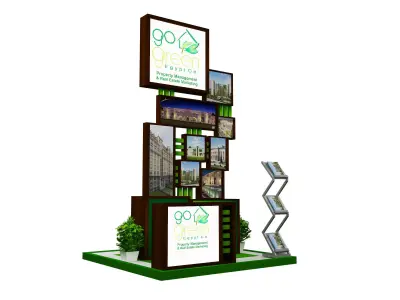 Booth Exhibition Stand a418b 3D model