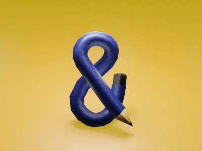 a 3d  absract pen model Free low-poly 3D model