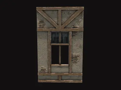 Medieval Wall V03 Low-poly 3D model