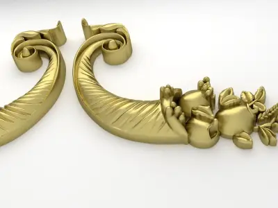 Classic decor ornament v-3D model09 3D model