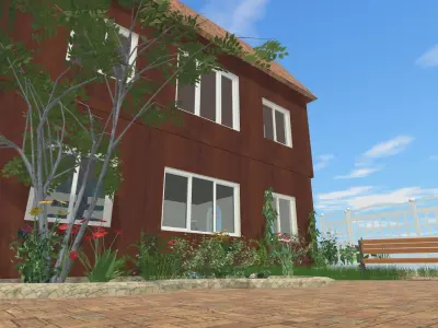 The big beach house Low-poly 3D model