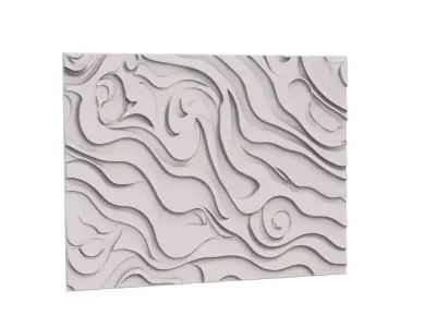 decor set wall panel wall relief mural CNC 47 3D model