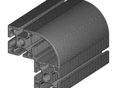 Exquisite Aluminium Profile 3D print model