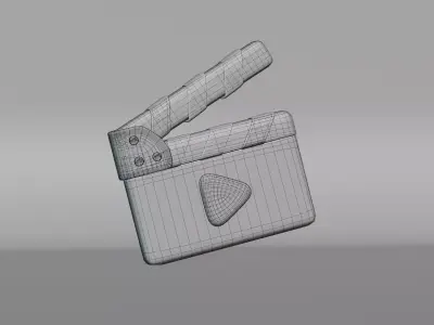 Cartoon movie Clapperboard Low-poly 3D model