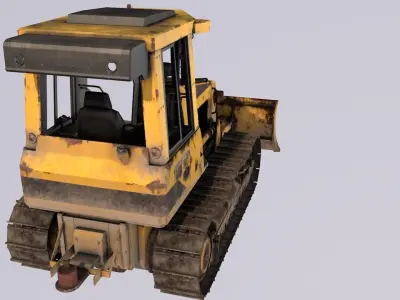 Construction Bulldozer 3D Model Low-poly 3D model