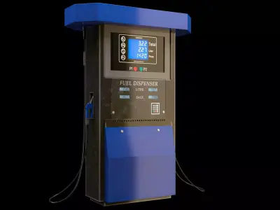 Fuel Dispenser Low-poly 3D model