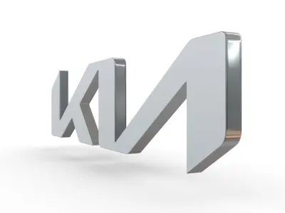 Kia new logo 3D model by 3dlogoman