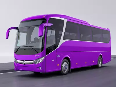 Luxury Coach Bus Low-poly 3D model