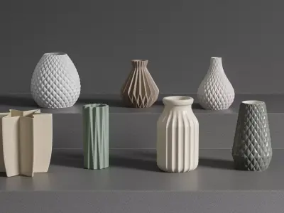 Vases Collection 02 for Interior Decoration 3D model