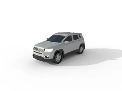 Jeep Compass 2017 - 2046 Poly - 7 Diffirent Colour Low-poly 3D model