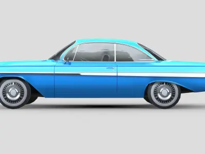 Chevrolet Impala Coupe 1961 Low-poly 3D model