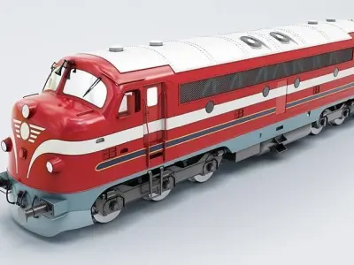 NoHAB M61 Locomotive Train Engine 3D model