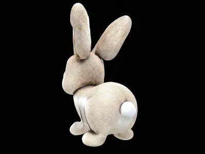 adorable bunny cartoon 3D model