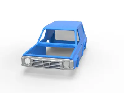 Shell of Uphill Sand Racing Dragster V2 Scale 1 to 25 3D print model