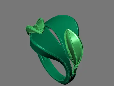 Women Ring Plain Ring Ready STL 3DM Models Womens Rings 3D print model 27