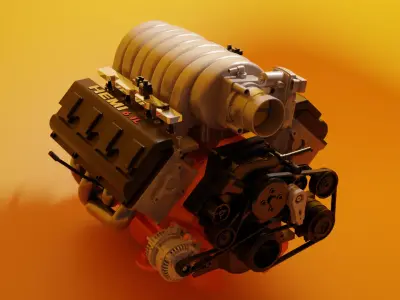 6 1L v8  Low-poly 3D model