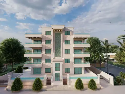 3d architecture apartment building  Free 3D model