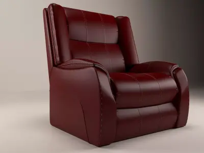 chair leather recliner Free 3D model