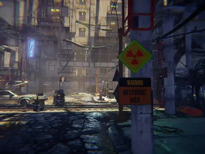 cyberpunk - Kyber City Low-poly 3D model